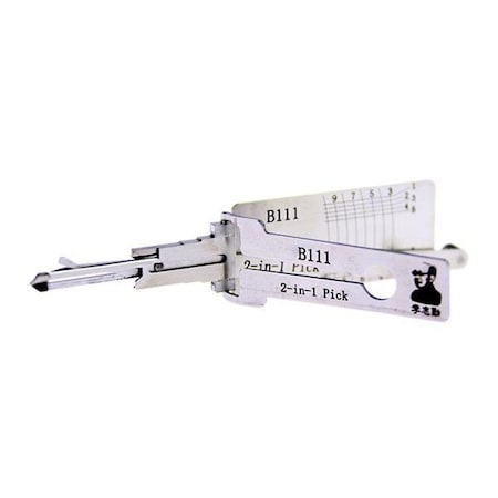 Original Lishi ORIGINAL LISHI: GM Z-Keyway (Warded) B111 2-in-1 Pick/Decoder AG OLS-B111-AG